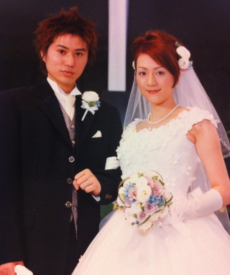 野々村友妃子と旦那との結婚披露宴の写真①