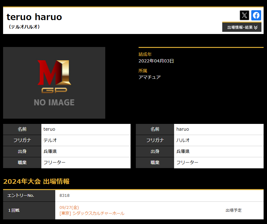 teruo haruoのM1エントリーシート